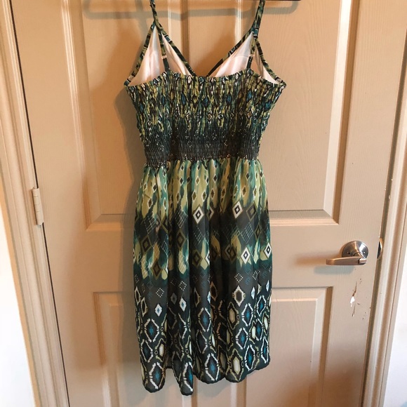 Green Patterned Dress - Picture 6 of 8